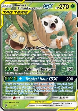 Rowlet & Alolan Exeggutor GX UNM 1 Unified Minds