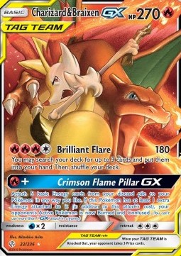 Charizard & Braixen GX CEC 22 Cosmic Eclipse