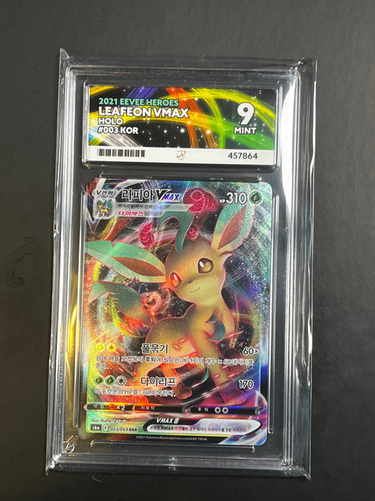 ACE 9 - 2021 - Leafeon VMAX - Eevee Heroes - 003/069 - Holo - Korean -