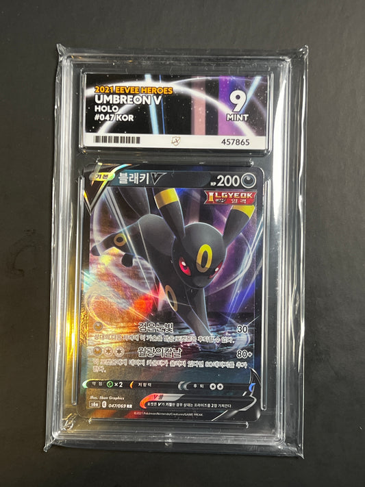 ACE 9 - 2021 - Umbreon V - Eevee Heroes - 047/069 - Holo - Korean -