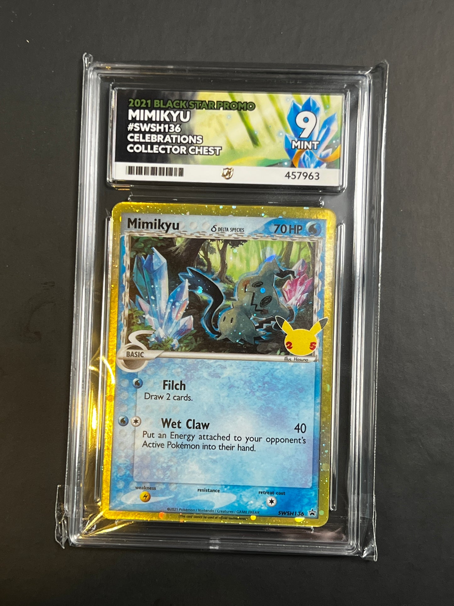 ACE 9 - 2021 - Mimikyu - Black Star Promo - SWSH136 - Celebrations Collector Chest