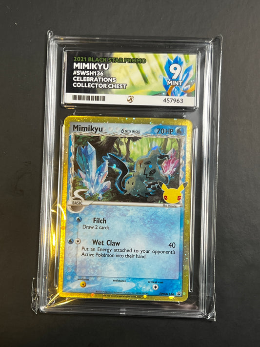 ACE 9 - 2021 - Mimikyu - Black Star Promo - SWSH136 - Celebrations Collector Chest