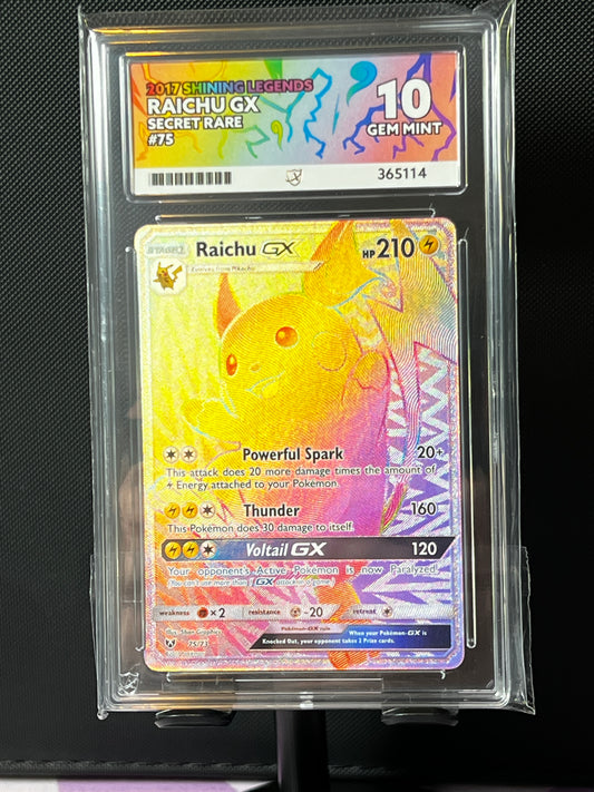 ACE 10 - Raichu GX - Shining Legends - 75/73 - Secret Rare