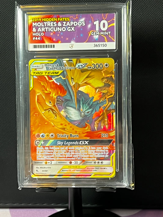 ACE 10 - Moltres & Zapdos & Articuno GX - Hidden Fates - 44/68 - Holo