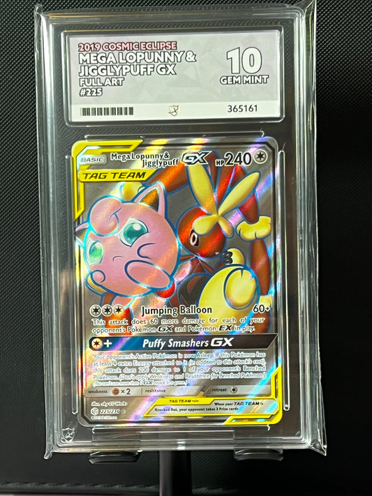 ACE 10 - Mega Lopunny & Jigglypuff GX - Cosmic Eclipse - 225/236 - Full Art