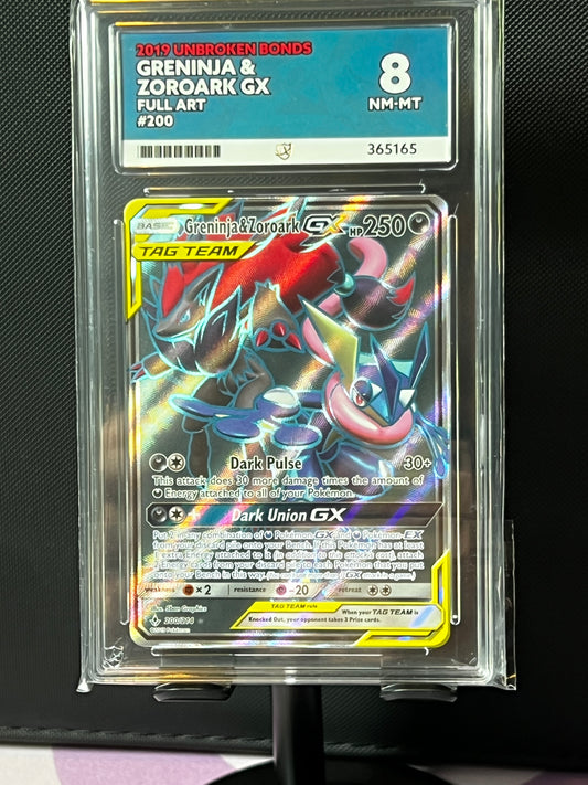 ACE 8 - Greninja & Zoroark GX - Unbroken Bonds - 200/214 - Full Art