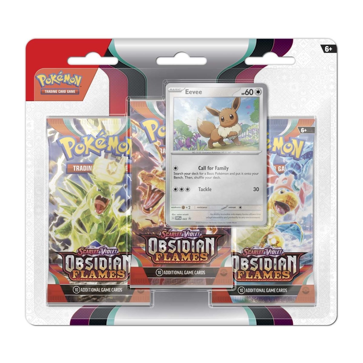 Obsidian Flames - Eevee - 3 Pack Blister