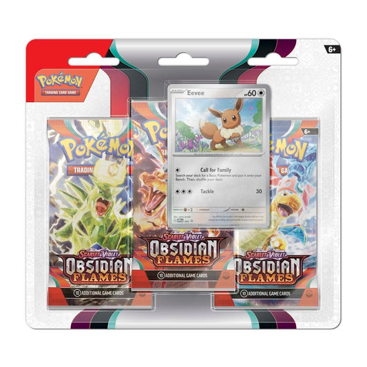 Obsidian Flames - Eevee - 3 Pack Blister