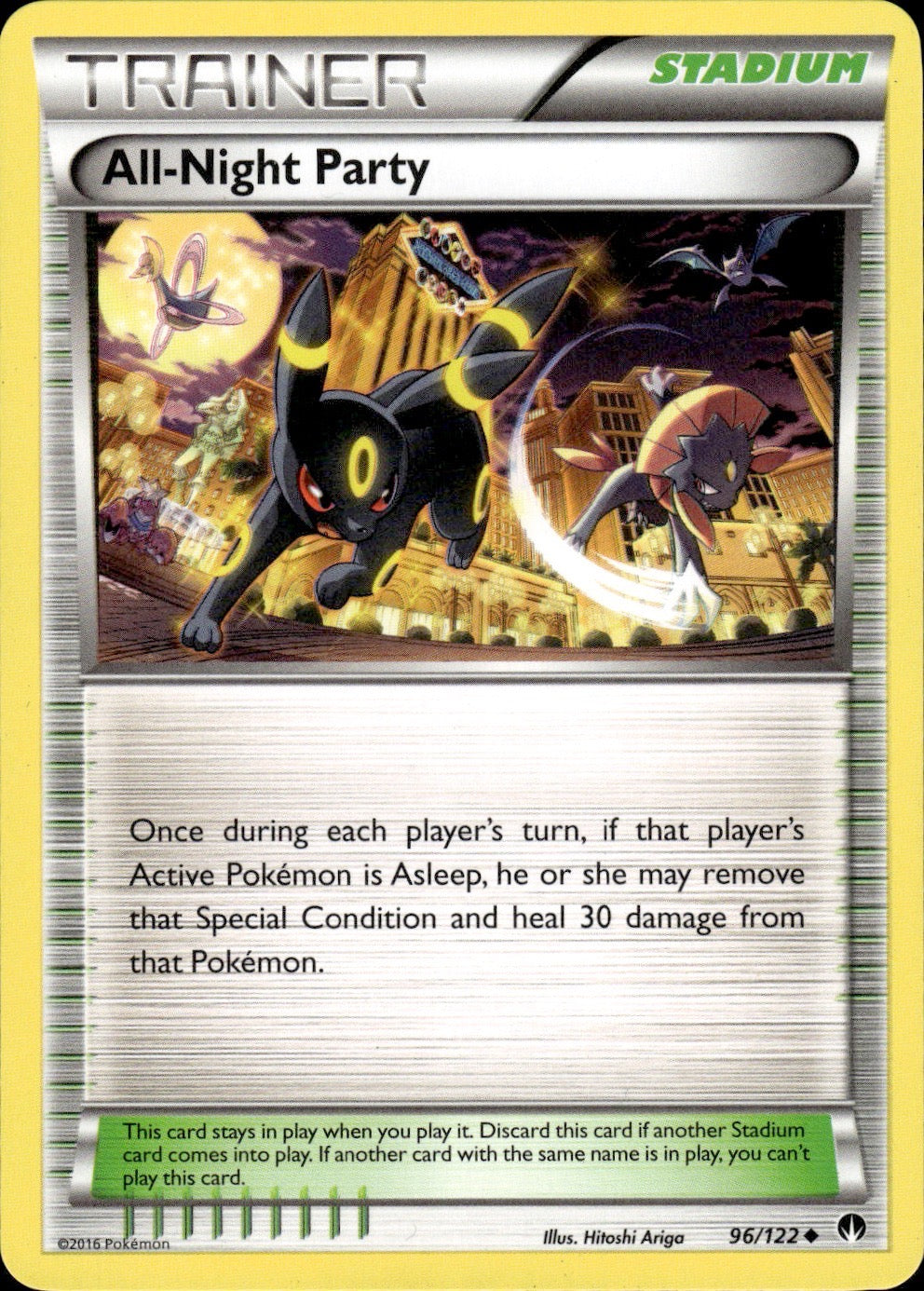 All-Night Party 96/122 Uncommon BREAKpoint Pokemon Lightly Played
