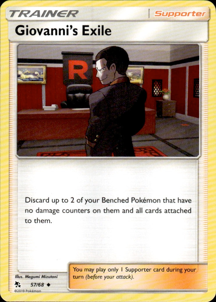 Giovanni's Exile 57/68 Uncommon Hidden Fates Pokemon Lightly Played