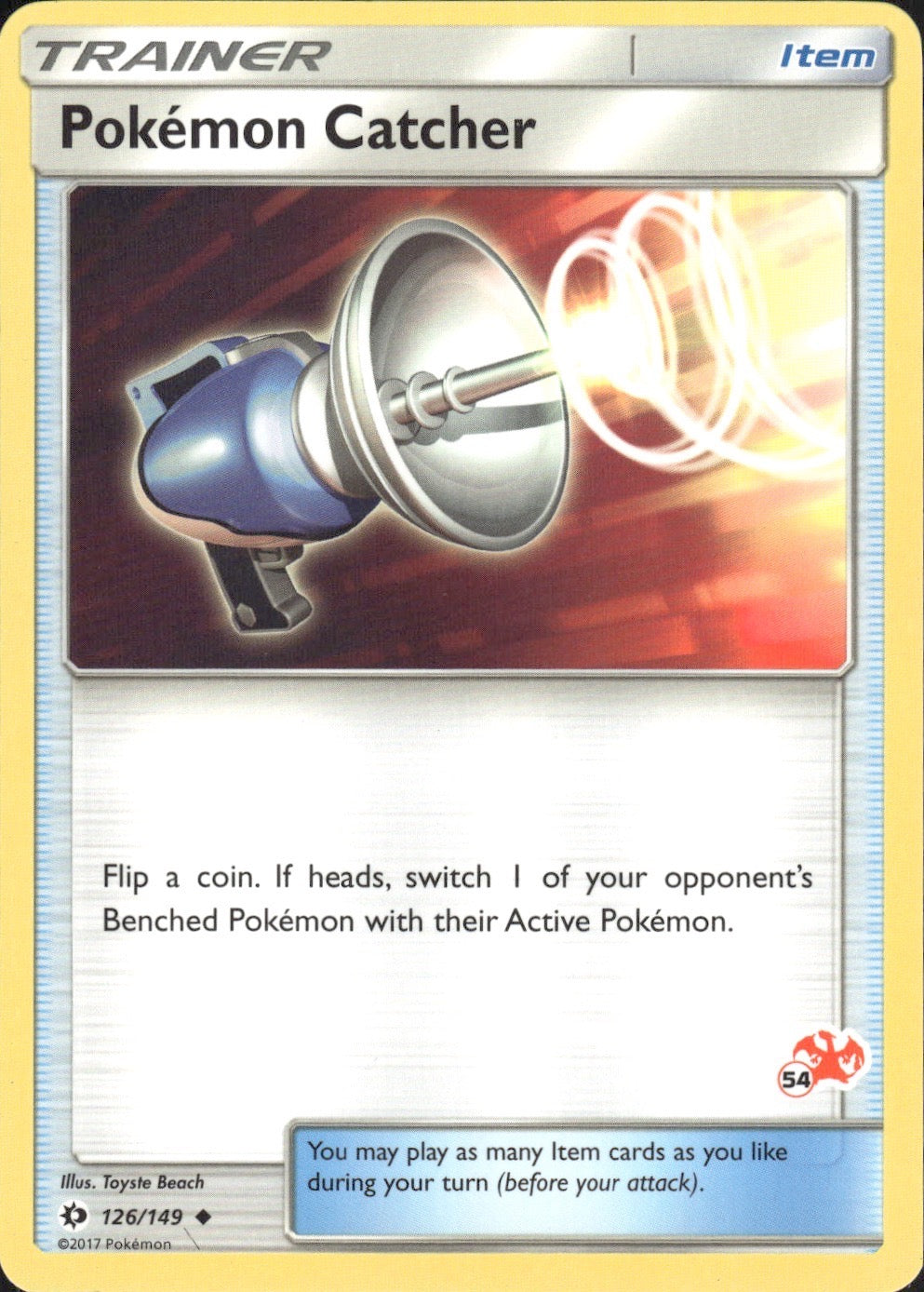 Pokemon Catcher (#54 Charizard Stamped) 126/149 Promo Battle Academy Pokemon LP