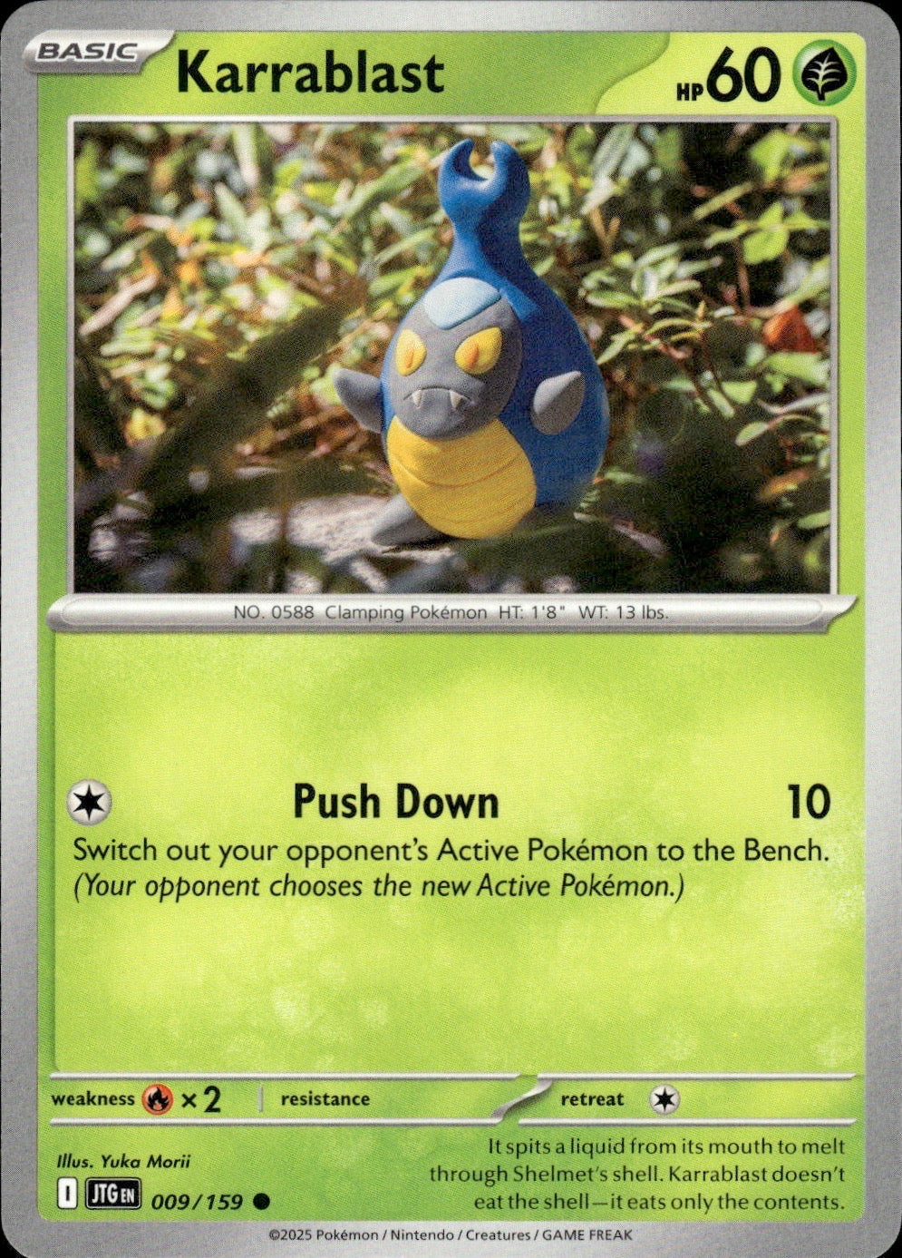 Karrablast 009/159 Common Journey Together Pokemon Lightly Played