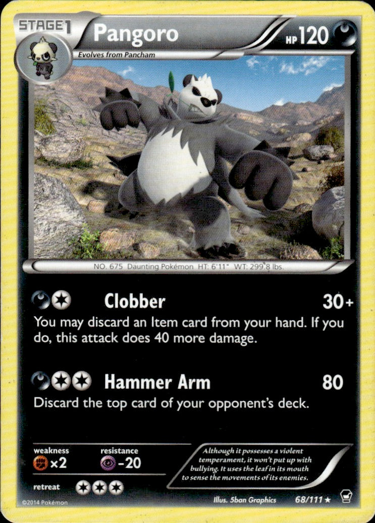 Pangoro 68/111 Rare Furious Fists Pokemon Lightly Played