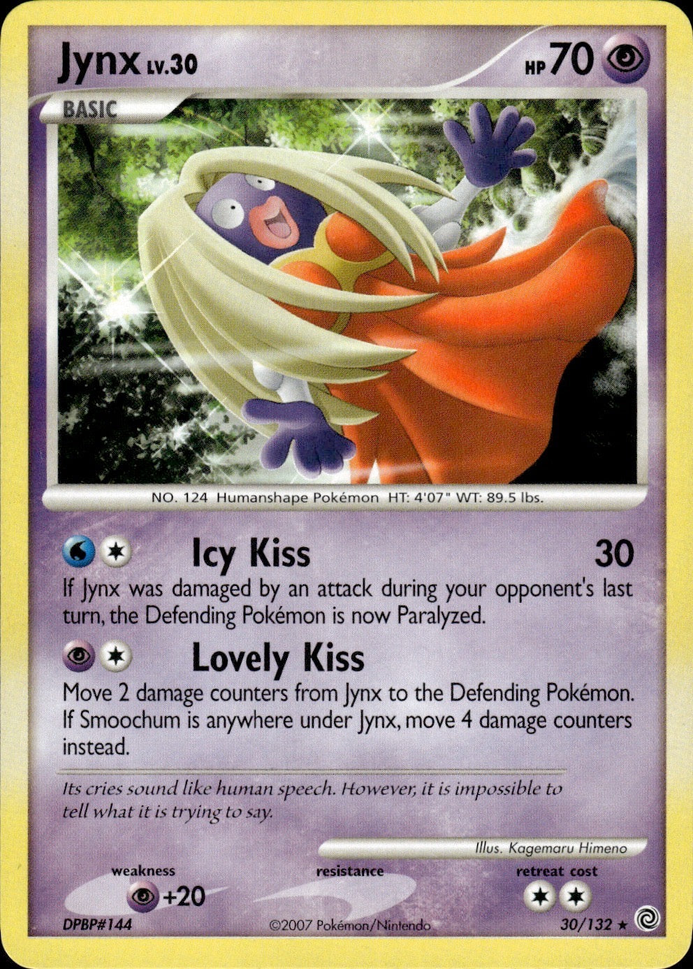 Jynx 30/132 Rare Secret Wonders Pokemon Lightly Played