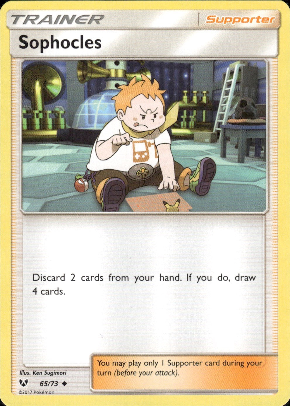 Sophocles 65/73 Uncommon Shining Legends Pokemon Lightly Played