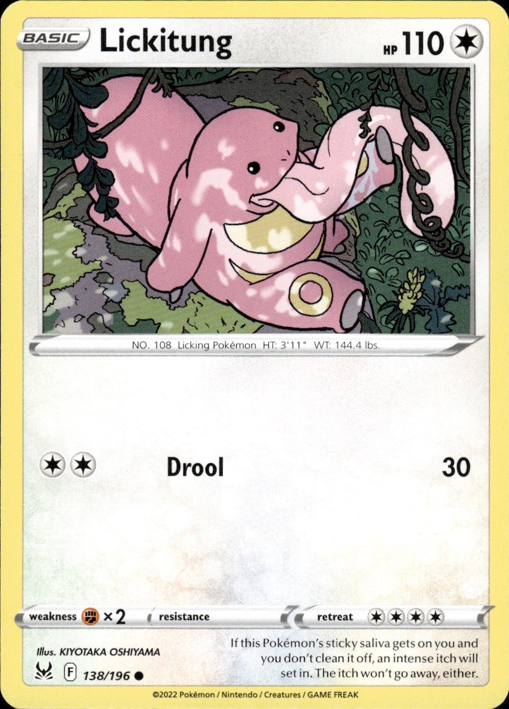 Lickitung 138/196 Common Lost Origin Pokemon Lightly Played