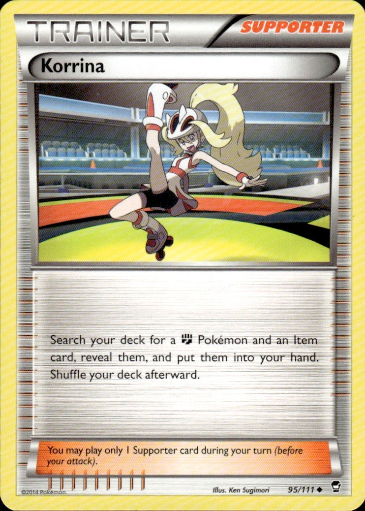 Korrina 95/111 Uncommon Furious Fists Pokemon Lightly Played