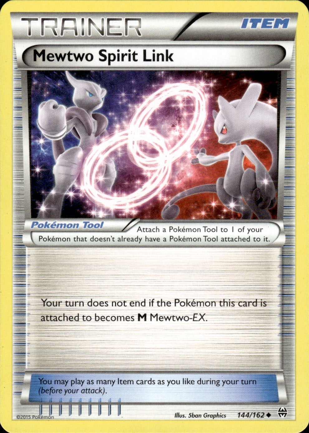 Mewtwo Spirit Link 144/162 Uncommon BREAKthrough Pokemon Lightly Played