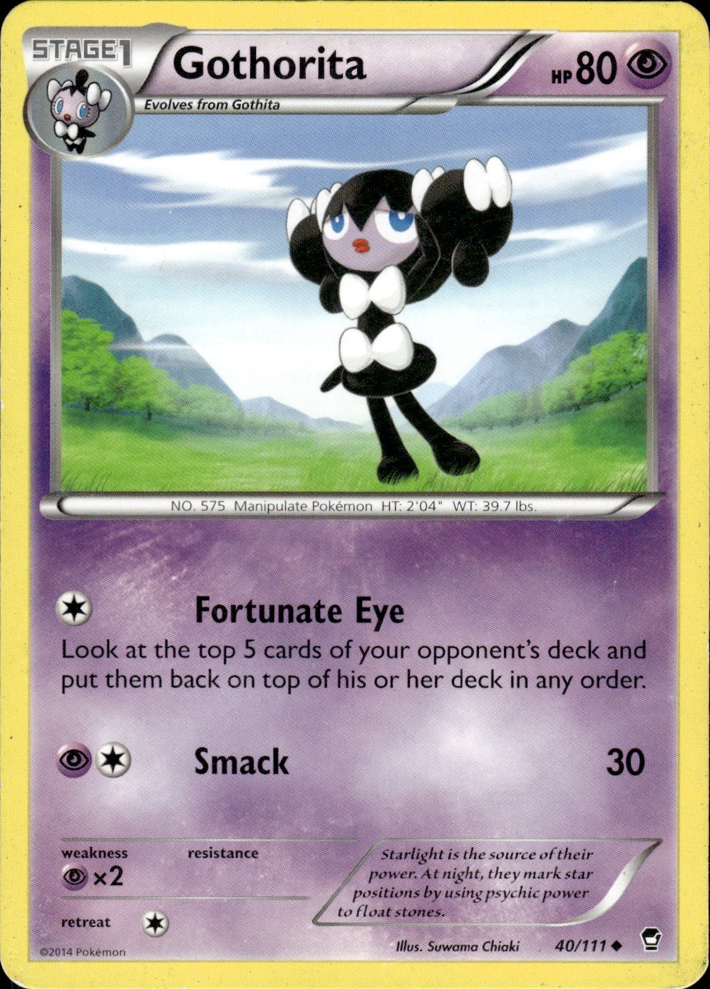 Gothorita 40/111 Uncommon Furious Fists Pokemon Lightly Played