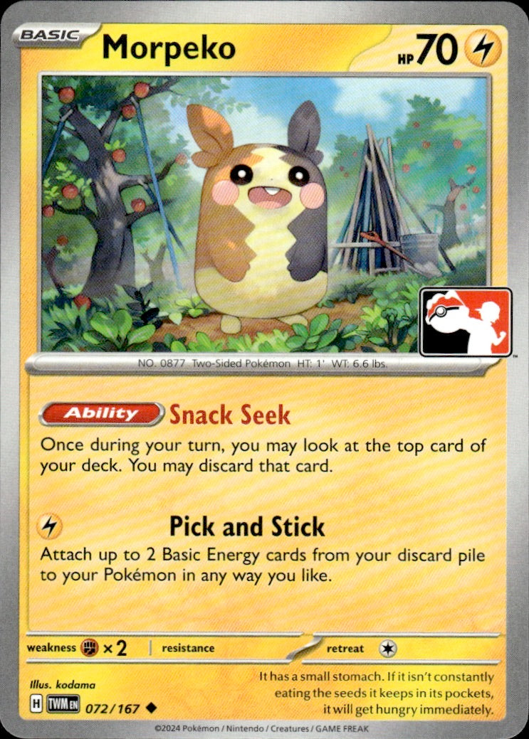 Morpeko - 072-167 072/167 Uncommon Prize Pack Series Cards Pokemon LP