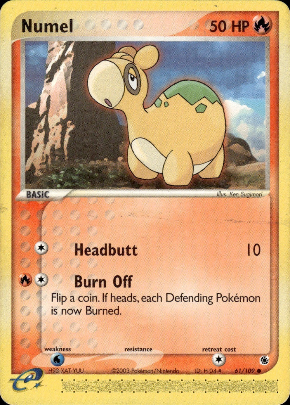 Numel 61/109 Common Ruby & Sapphire Pokemon Lightly Played