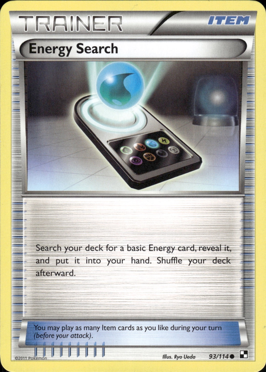 Energy Search 93/114 Common Black & White Pokemon Lightly Played