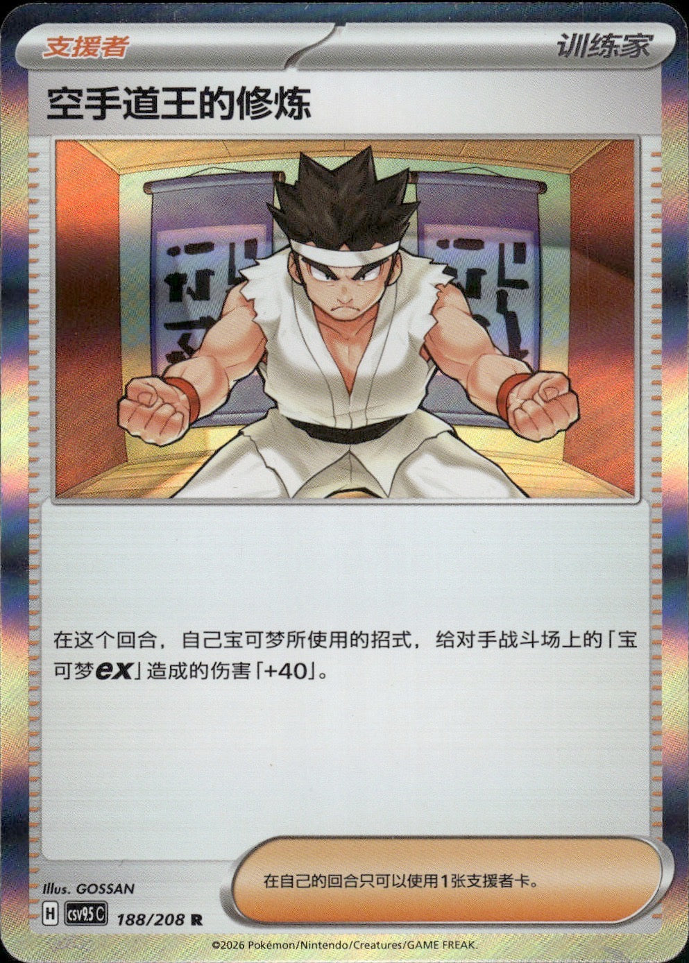 Black Belt's Training 188/208 Terastal Gathering Pokemon Chinese Near Mint