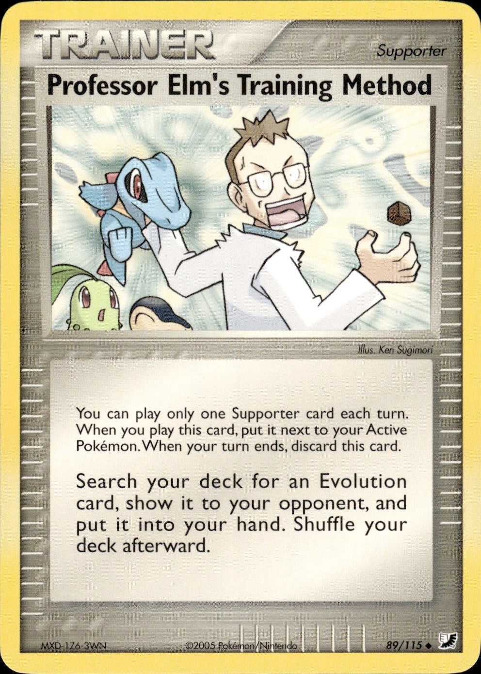 Professor Elm's Training Method 89/115 Uncommon Unseen Forces Pokemon LP