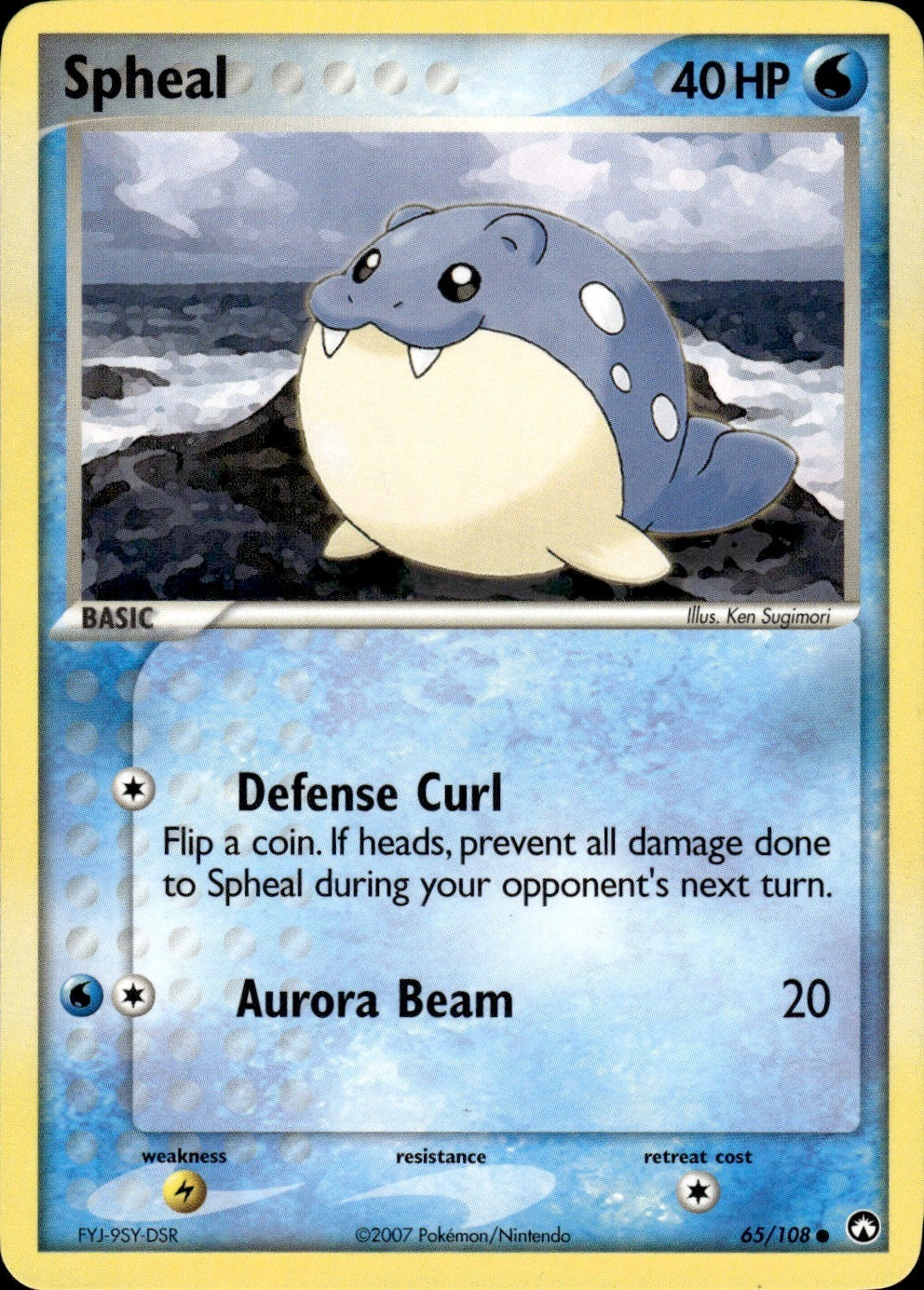 Spheal 65/108 Common Power Keepers Pokemon Lightly Played