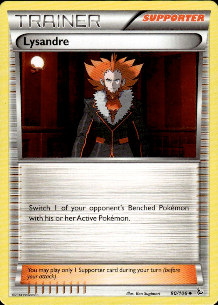 Lysandre 90/106 Uncommon Flashfire Pokemon Lightly Played