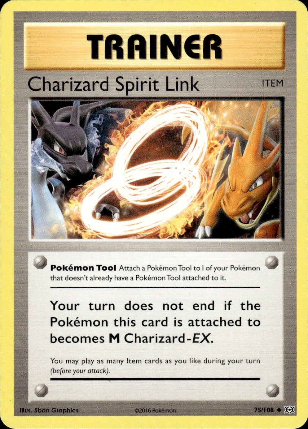 Charizard Spirit Link 75/108 Uncommon Evolutions Pokemon Lightly Played