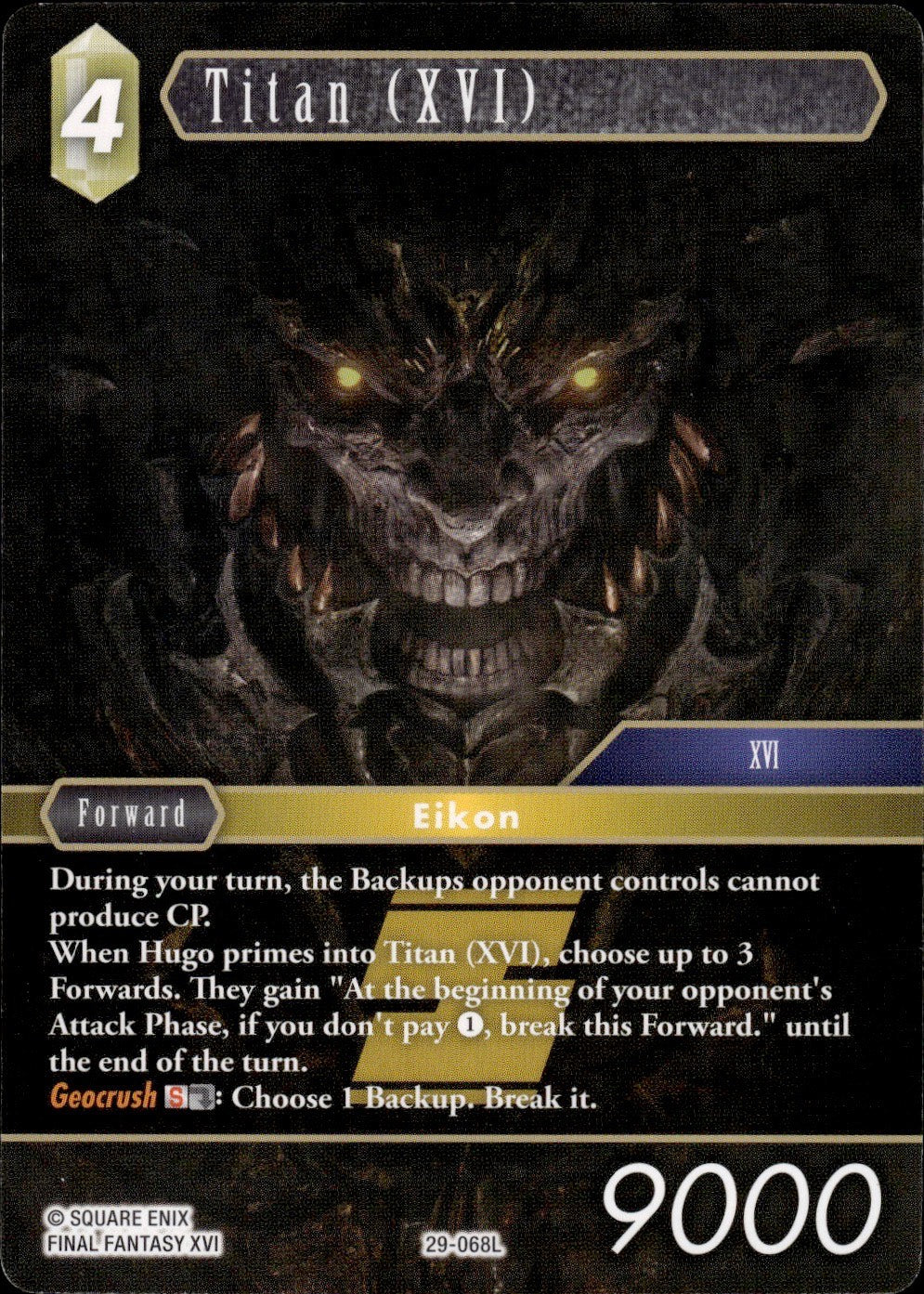 Titan (XVI) 29-068L Legend Blissful Eternity Final Fantasy Near Mint