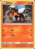 Litten 24/149 Common SM Base Set Pokemon Lightly Played