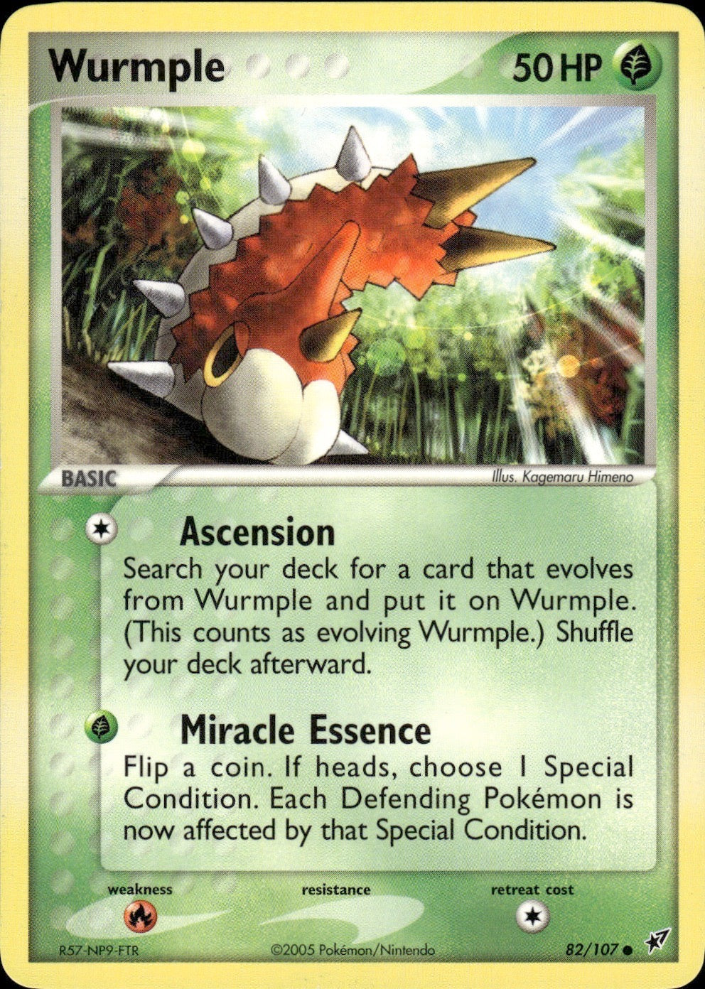 Wurmple 82/107 Common Deoxys Pokemon Lightly Played