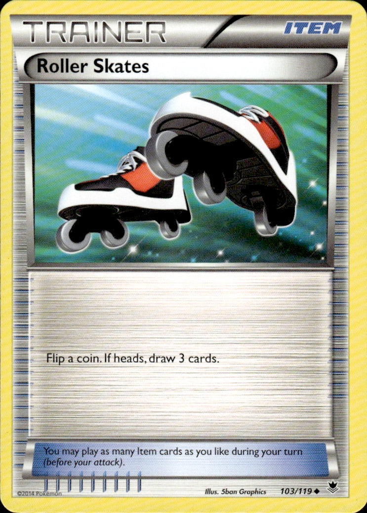 Roller Skates 103/119 Uncommon Phantom Forces Pokemon Lightly Played