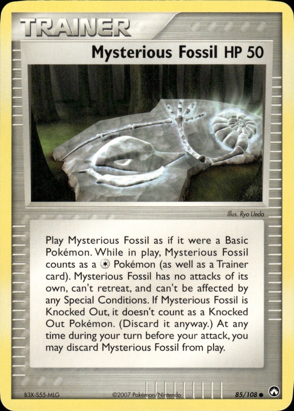 Mysterious Fossil 85/108 Common Power Keepers Pokemon Lightly Played