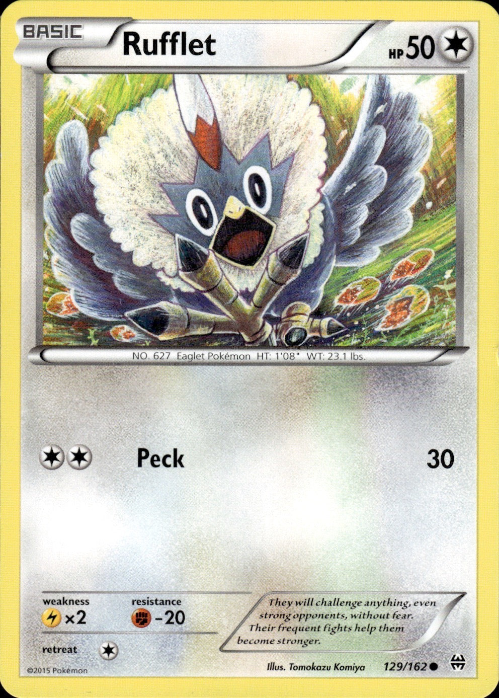 Rufflet 129/162 Common BREAKthrough Pokemon Lightly Played