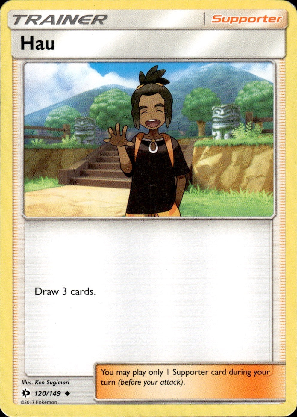 Hau (#42 Pikachu Stamped) 120/149 Promo Battle Academy Pokemon Lightly Played