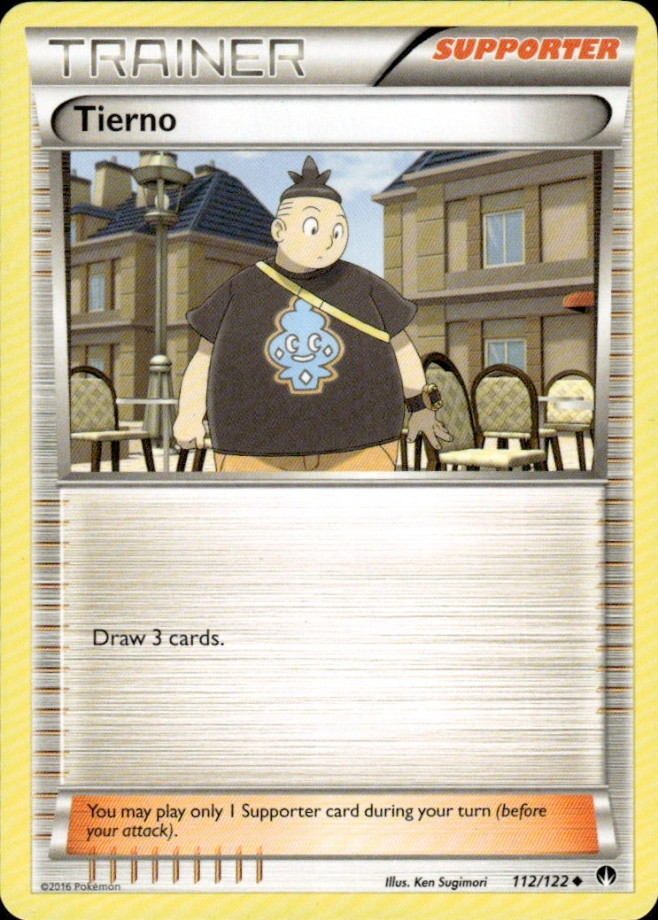 Tierno 112/122 Uncommon BREAKpoint Pokemon Lightly Played