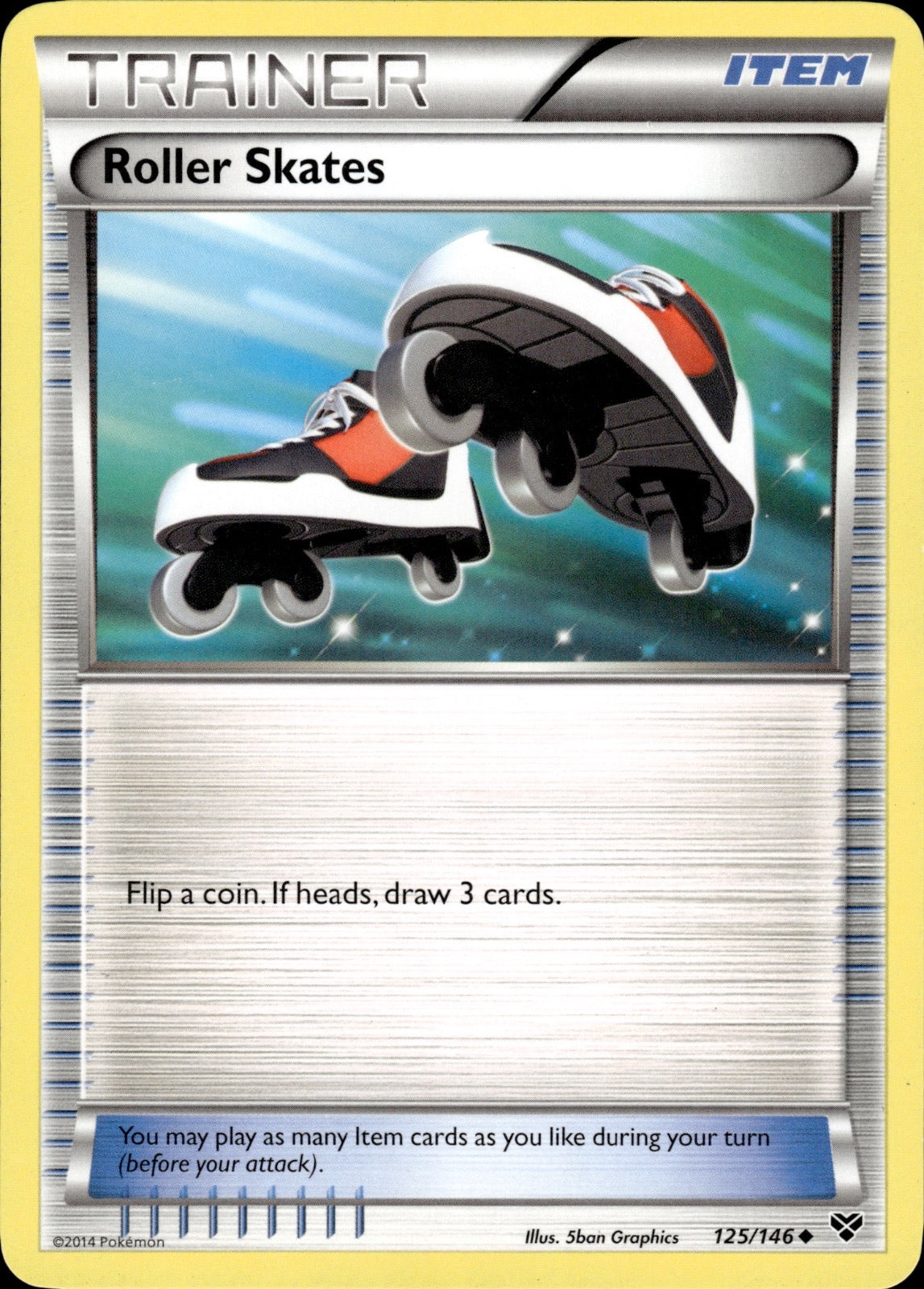 Roller Skates 125/146 Uncommon XY Base Set Pokemon Lightly Played