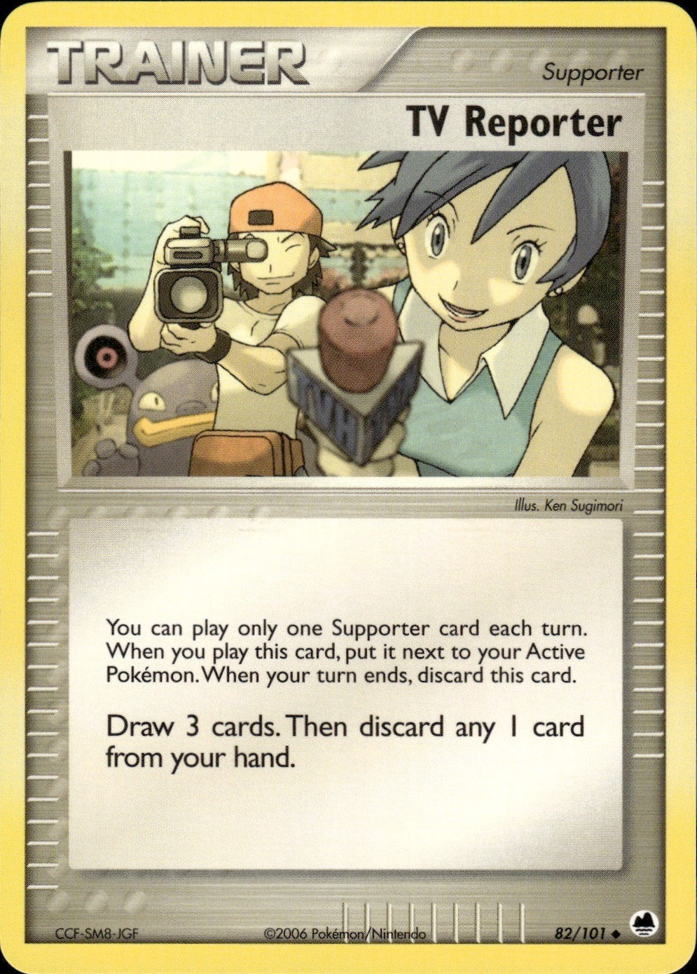 TV Reporter 82/101 Uncommon Dragon Frontiers Pokemon Lightly Played
