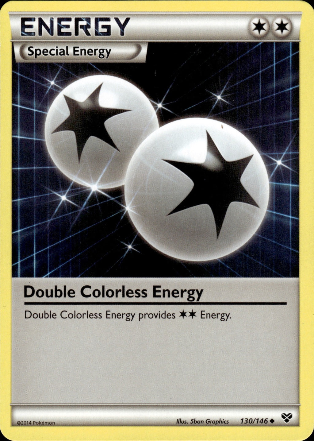 Double Colorless Energy 130/146 Uncommon XY Base Set Pokemon Lightly Played