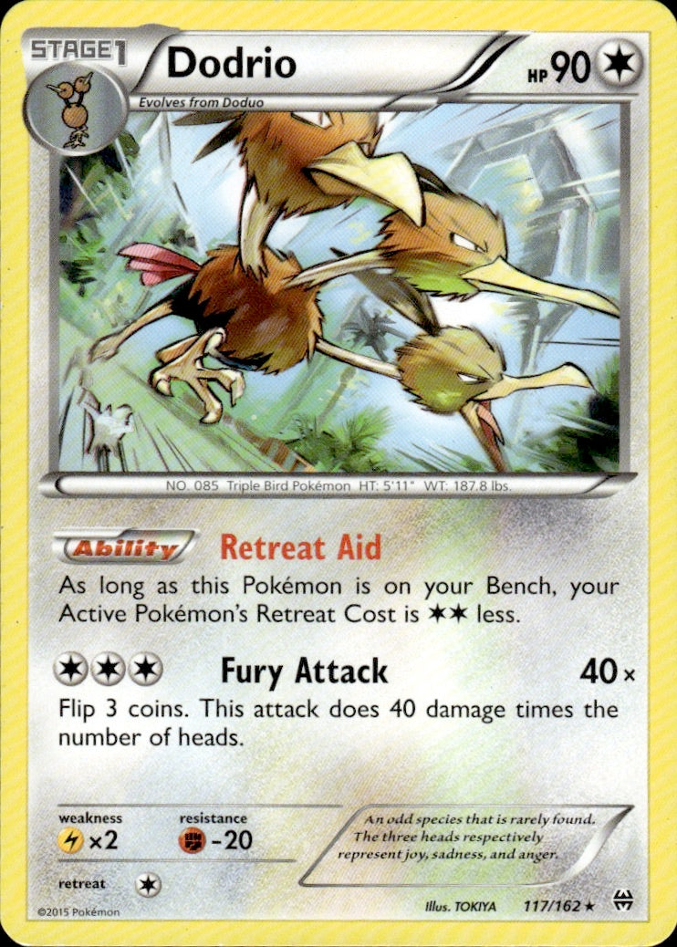 Dodrio 117/162 Rare BREAKthrough Pokemon Lightly Played
