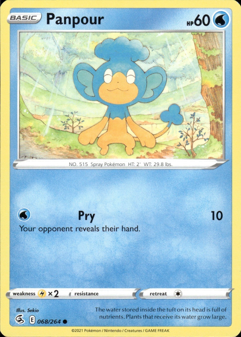 Panpour 068/264 Common Fusion Strike Pokemon Lightly Played
