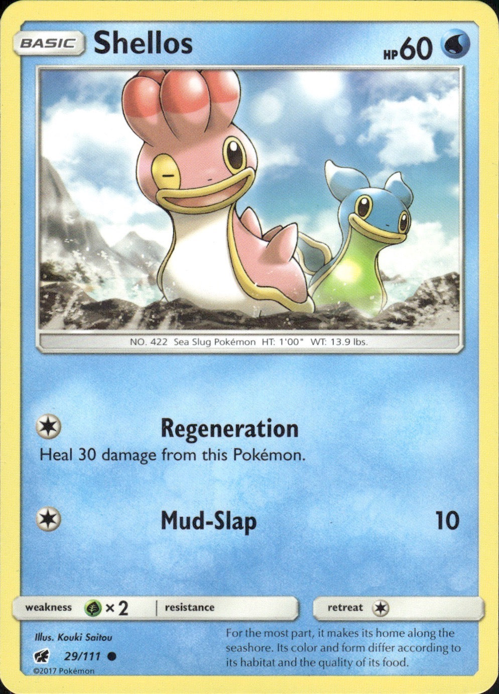 Shellos 29/111 Common Crimson Invasion Pokemon Lightly Played