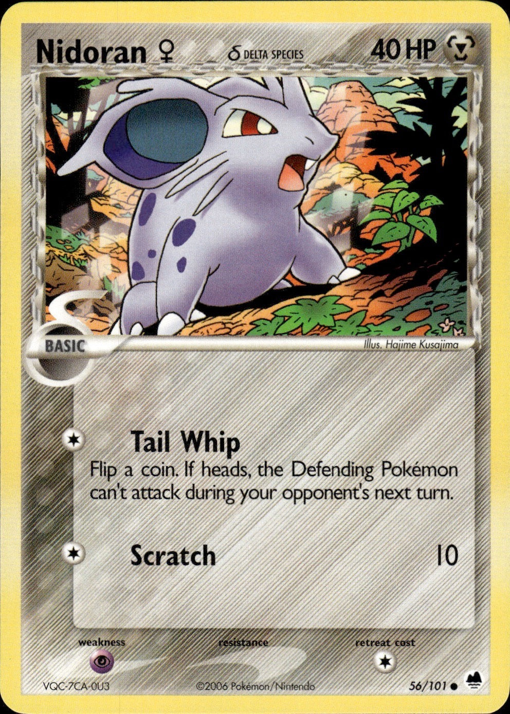 Nidoran F 56/101 Common Dragon Frontiers Pokemon Lightly Played