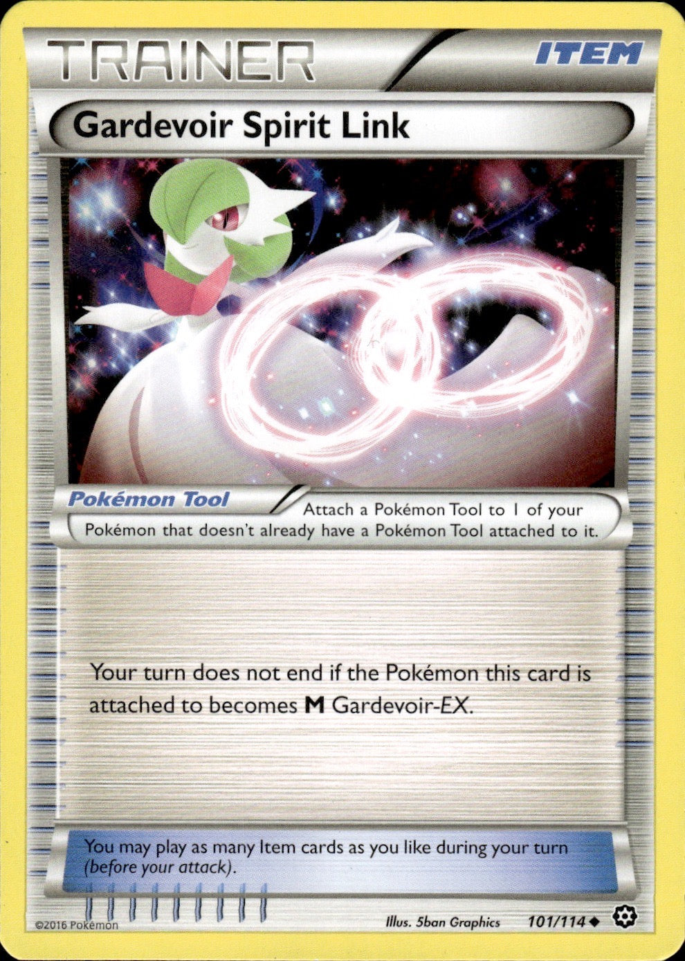 Gardevoir Spirit Link 101/114 Uncommon Steam Siege Pokemon Lightly Played