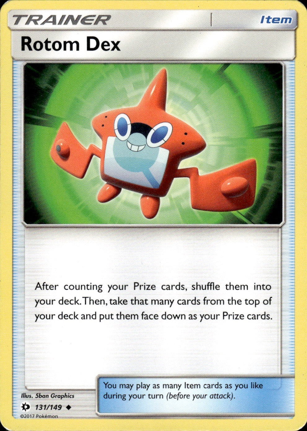 Rotom Dex 131/149 Uncommon SM Base Set Pokemon Lightly Played