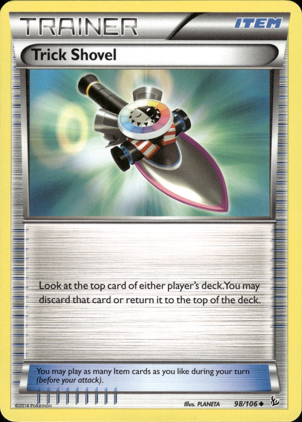 Trick Shovel 98/106 Uncommon Flashfire Pokemon Lightly Played
