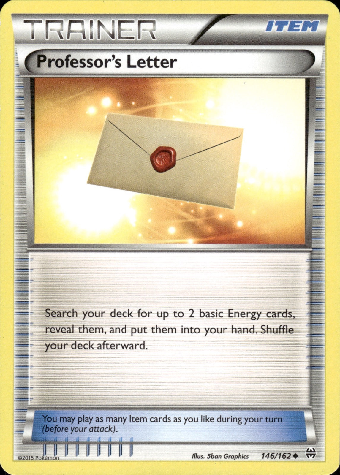 Professor's Letter 146/162 Uncommon BREAKthrough Pokemon Lightly Played